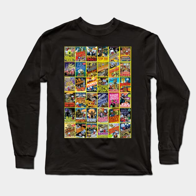 MST3K Box Art Collage Long Sleeve T-Shirt by Starbase79